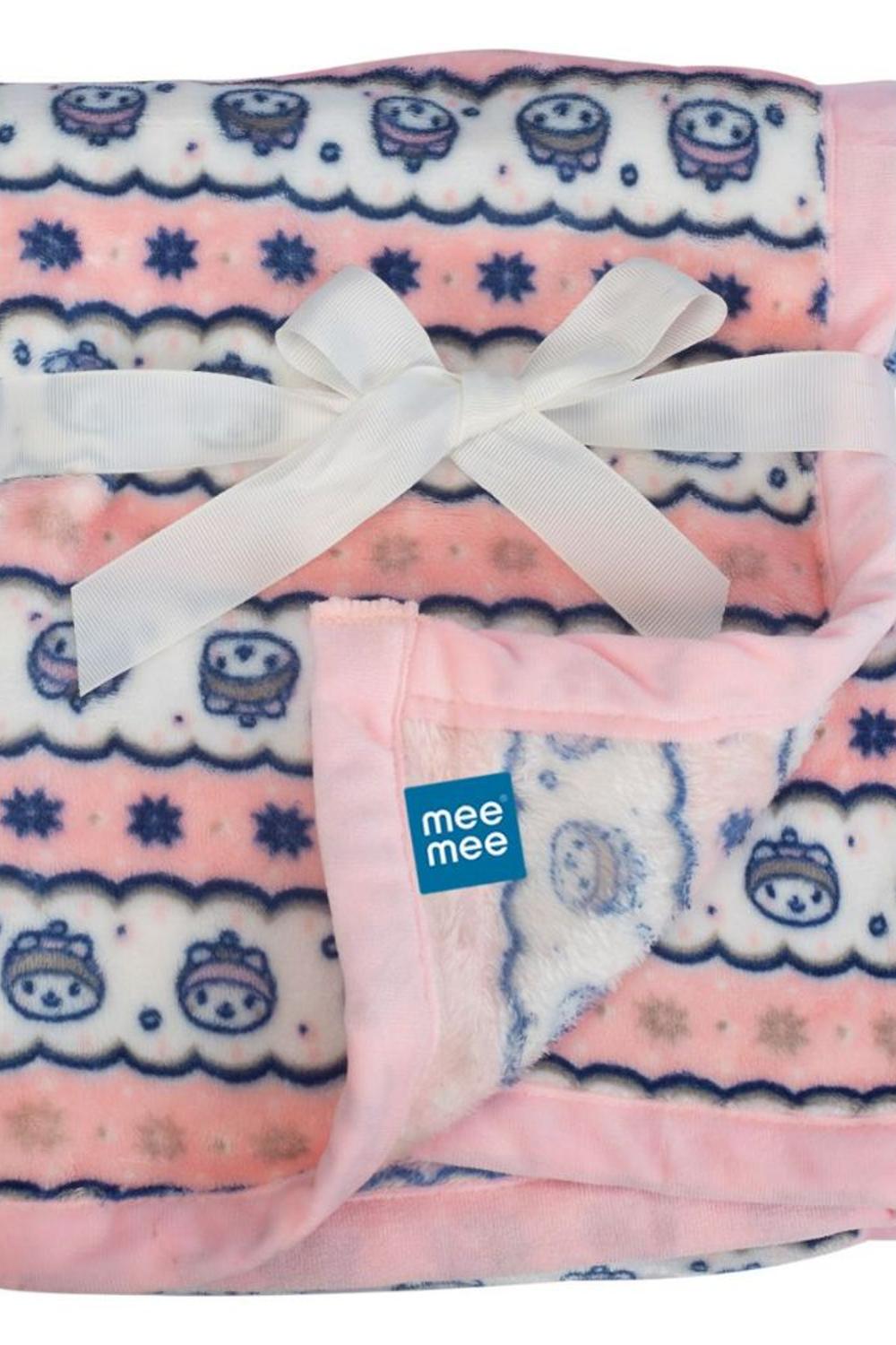 Mee Mee Soft, Lightweight & Comfortable Baby Blankets (Double Layered, Light Pink)